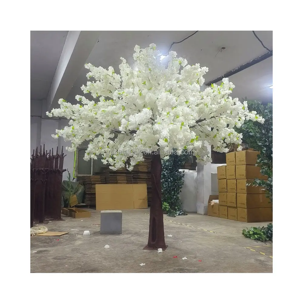 Artificial Cherry Blossom Trees Weeping Cherry Blossom Tree Handmade white Tree Indoor Outdoor Home Office Party Wedding
