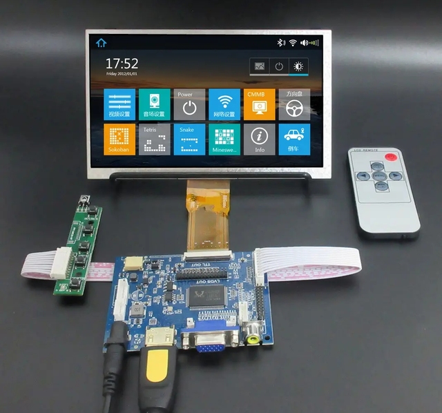 Universal LCD Controller Board SKD Kits and Parts RGB/LVDS/TTL 30PIN/40PIN/50PIN/60PIN FPC with VGA Converter Board