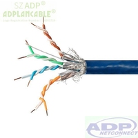 Kabel Ethernet Cat7/Cat8 Berkualitas Tinggi 1000mzh/2000mhz Lulus Uji Jaket PVC/LSZH Isolasi FPE Kabel LAN OEM