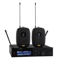 Récepteur UHF SLXD4D+ avec émetteur de poche SLXD1+, système sans fil 2 canaux avec micro-casque et micro-cravate pour spectacles en direct et églises