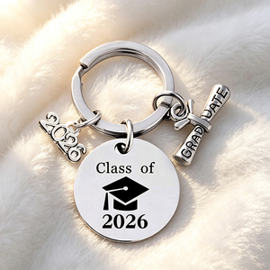 Llavero de Graduación 2026, Chapado en Oro, con Diploma y Dijes del Año, Etiqueta Grabada para Gorra, Recuerdo para la Clase de Graduación - Product Image 5