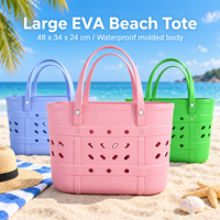Grand sac fourre-tout de plage en EVA léger, écologique, imperméable, moulé, en forme de seau, pour les voyages, les courses, les activités de plein air et tout le reste