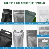 Sachets Mylar à fermeture éclair personnalisés en gros, imprimés en petites séries, avec barrière anti-odeur et impression brillante pour la vente en gros