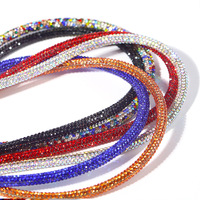 Offre Spéciale vente en gros 6mm chaussures sacs à main bandeau bling diamant chaîne strass bande cristal corde