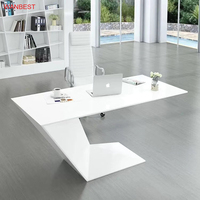 Mobilier de bureau d'ordinateur moderne de couleur sur mesure de conception spéciale Table de patron à surface solide