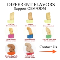 Friandises humides pour chats, en gros, OEM, ODM, marque privée, à lécher, riches en protéines, sans céréales, en purée crémeuse, en bandes, saveur poulet et thon