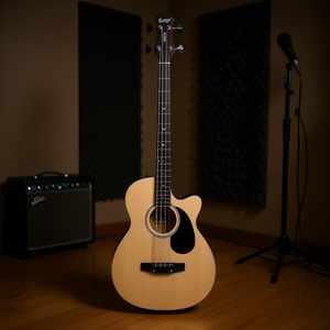 Guitare Basse Électro-Acoustique 5 Cordes Glarry GMB101 avec Égaliseur 4 Bandes EQ-7545R Bois Naturel - Product Image 2