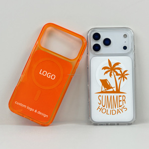 2 trong 1 điện thoại từ trường hợp rõ ràng cho <span class=keywords><strong>Iphone</strong></span> 17 Pro mờ Khung màu rắn trở lại 2000gs bóng trống trường hợp cho iphone17 - Product Image 2