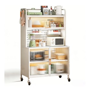 <span class=keywords><strong>Mueble</strong></span> de Cocina Metálico, <span class=keywords><strong>Mueble</strong></span> de Despensa Estrecho con Encimera de Piedra, <span class=keywords><strong>Mueble</strong></span> <span class=keywords><strong>para</strong></span> <span class=keywords><strong>Horno</strong></span> Blanco - Product Image 2