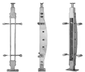 SS304 SS316 SS316L 발코니 난간 유리 난간 스테인리스 스틸 소재 야외 다리 난간 및 난간