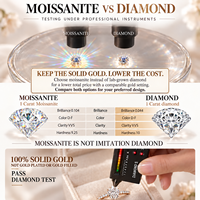 Bague de mariage classique à trois pierres en moissanite, or massif 10K 14K 18K, taille Asscher, côtés effilés pour femme