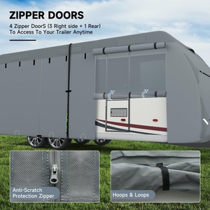Funda para RV y Remolque, Cubierta para Remolque de Viaje, Cubierta para Camper con Cubiertas para Canaletas de Gancheo de Lengüeta - Product Image 6