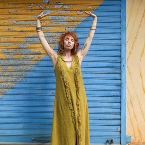 Handmade Cotton Mini Dress Boho Festival Gown Flowy Ethnic Sundress <b>Hippie</b> Beach Vacation <b>Outfit</b> Summer Breathable A-Line Party - Product Image 6