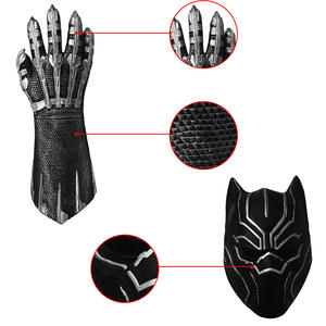 Disfraz de Pantera Negra de Halloween y Pascua, Máscara y Guantes de Látex de 3 Piezas, Disfraz de Cosplay Reutilizable y Ecológico - Product Image 4