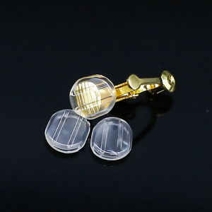 DIY Earring Accessories Transparent Round Ear Clips Pain Proof Non Slip <b>Plastic</b> Resin Jewelry Parts - Product Image 1