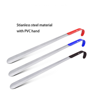 99 semelle intérieure chausse-pied maison utilisant des cornes de chaussures en acier inoxydable en métal de 42cm de long avec poignée en cuir - Product Image 1