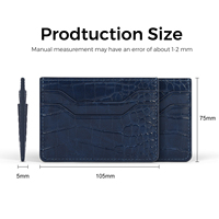 Dompet Kulit PU Motif Croco Gaya Bisnis untuk Pemegang Kartu Kredit Shangjin, Harga Grosir Pabrik, Dapat Disesuaikan, Minimalis, Tipis