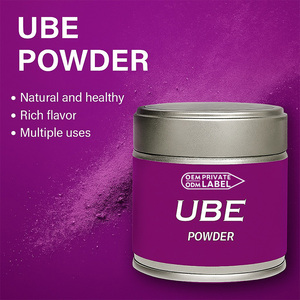 OEM özel etiket Superfood organik toz mor Yam Ube toz kaynağı özel etiketler 50g teneke kutu Ube Poudre tozu - Product Image 1