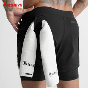 شورت رجالي للتدريب الرياضي 2 في 1, شورت رجالي للتدريب وللركض بتصميم مخصص خفيف الوزن متعدد الوظائف - Product Image 5