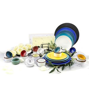 Ensembles de vaisselle en porcelaine de style nordique espagnol sans bords cassés, logo personnalisé, assiette en céramique de restaurant pour hôtel en stock - Product Image 6