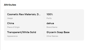 Base de savon à la glycérine, 100% pureté, transparente, blanche, solide, pour la fabrication de savon, hydratation de la peau - Product Image 6