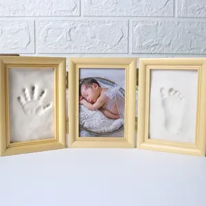 New Mom Geschenk Diy Baby Ton Foto rahmen Handabdruck Footprint Kit Perfekte Baby party Geschenke Hochwertige Kunst