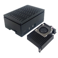 Casing pelindung Raspberry Pi generasi ke-5 ABS perumahan Raspberry Pi5 5B kompatibel dengan kipas pendingin PWM