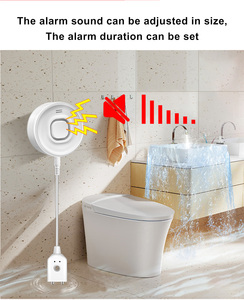 Détecteur de fuite d'eau WiFi ultrasonique ABS pour maison intelligente - Système d'alarme de fuite d'eau à détection jusqu'à 10 m pour salle de bain et cuisine - Product Image 5