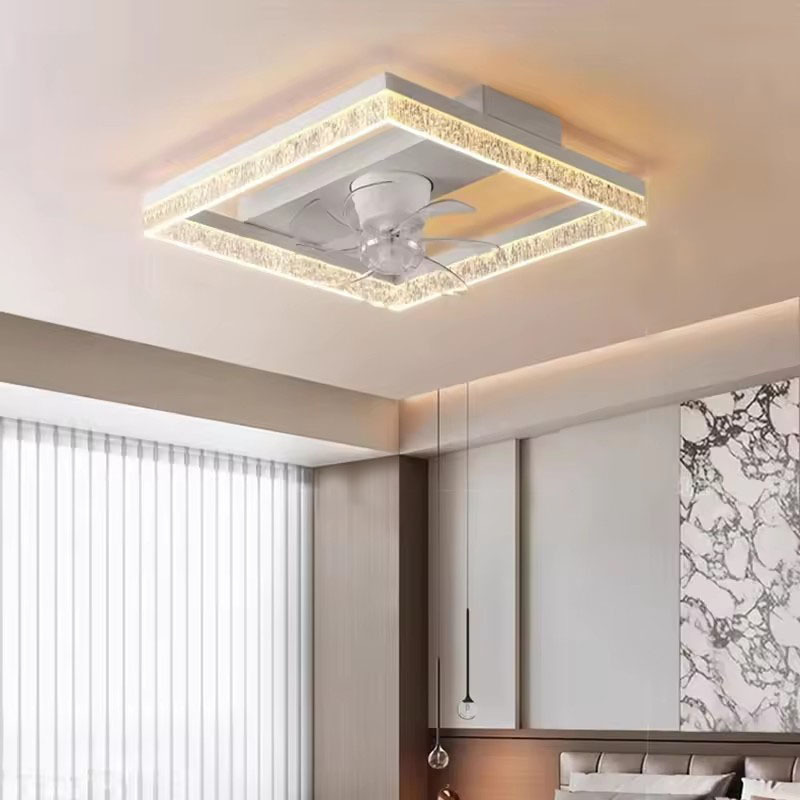 TOGETHER Modern Home Intelligent Remote Control Ceiling Fan with Lamp Dimming Fan Lights for Living Room Bedroom LED Fan Light