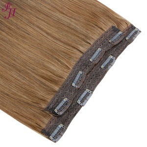 Extensiones de Cabello Humano con Clip FH One Piece, Coloridas # Extensiones de Cabello con Clip de 8 y 24 Pulgadas, Cabello Natural con Cutícula Alineada - Product Image 4