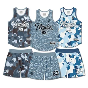 Ensemble d'uniformes de basket-ball américain, uniforme d'équipe de compétition sportive étudiante personnalisé pour hommes, nouveau maillot d'entraînement pour enfants