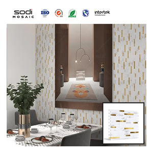 Waterproof <strong>Stick</strong> <strong>on</strong> Laundry Table Surround Bathroom Marble Look Mixed Color Self Adhesive Mosaic Wall <strong>Tiles</strong> - Product Image 5