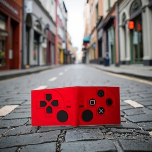 For Retro Game Controller Open Closure Nylon Lining Portable Short Wallet Console Button Bifold Billfold Gift with Zipper - Product Image 2