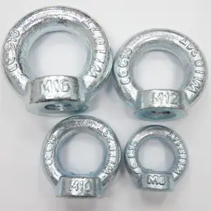 Heavy Duty Ring Type Oval Threaded Lifting Eye Nut DIN 582 Carbon Steel Galvanized Eye Nut Loading Lifting Ring