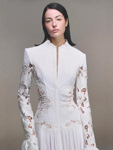 Nouvelle <span class=keywords><strong>Robe</strong></span> Longue Vintage Décontractée et Sexy à Manches Évasées en Dentelle, Modèle Empire avec Découpes Respirantes sur le Devant, Idéale Printemps-Été 2026 - Product Image 5