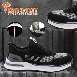 Ente an toàn phụ nữ màu đen mùa đông Dép Trọng lượng nhẹ cao su Sneakers Da Thép Toe giày an toàn cho nam giới