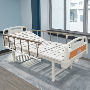 Adjustable Modern Hospital Bed <strong>with</strong> Aluminum Rails Hand Crank Infusion Foldable Patient Care Equipment - Product Image 3