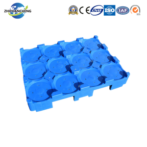 Palette en plastique Zhiyuancheng HDPE de style européen à entrée simple et à 4 voies pour le stockage de bouteilles d'eau de 5 gallons - Product Image 4