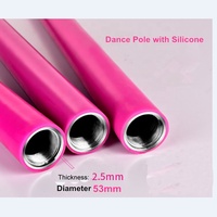Barre de pole dance portable et amovible, rotative à 360°, en silicone de 45 mm, pour exercice, club, fête, pub, maison