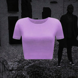 Camiseta Corta Cuadrada Personalizada de Alta Calidad para Mujer, Estilo Holgado, Estampado Animal, Decoración con Logotipo para Chicas y Damas - Product Image 2