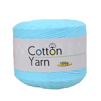 100% Combed Cotton 16 Ply Baby Yarn Full Cotton Yarn for Hand Woven Round Strand Scarf