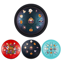 Tambor de Acero Portátil Mini de 7 Pulgadas y 11 Tonos, Tambor de Acero al Carbono con Sonido Suave y Resonante, Regalo para Todas las Edades