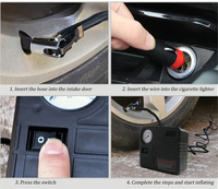 Pompe à air carrée pour pneu de voiture Pompes électriques portables pour vélo Motos électriques