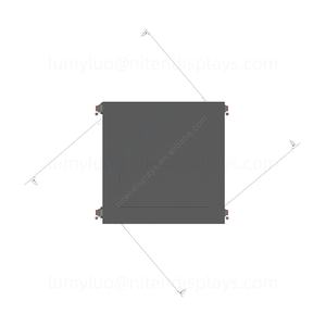 Vitrina Giratoria de 4 Lados con Cuchillas, Luces LED y Cerradura, Puerta de Acrílico, Base de Metal, para Tienda de Armas y Equipo Táctico - Product Image 4