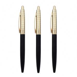 Bolígrafos Metálicos Negros y Dorados Personalizados 2023, Regalo Publicitario Profesional, Grabado de Logotipo Personalizado, Bolígrafos Promocionales Empresariales - Product Image 1