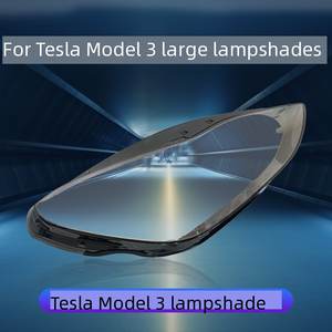 Couvre-phare pour Tesla Model 3 2019-2022 <span class=keywords><strong>Remplacement</strong></span> de la coque de phare Verre transparent Abat-jour sans lentille Phares à <span class=keywords><strong>LED</strong></span> - Product Image 2