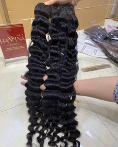 Extensiones de Cabello Humano Virgen Vietnamita al por Mayor, Ondulado Profundo, Doble Trama, 100% Natural Sin Procesar, Color Negro - Product Image 6