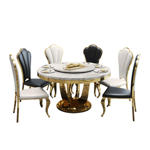 Trung Quốc Phong Cách Vòng Bàn Ăn Sản Xuất Tùy Chỉnh Thiết Kế Vòng Bằng Đá Cẩm Thạch Trắng Bàn Ăn - Product Image 6