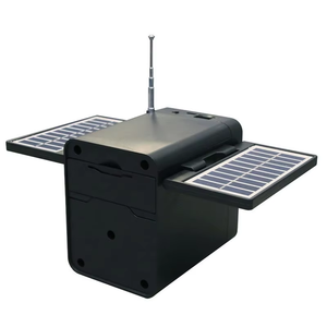 Caixa de Som Solar Portátil de Emergência com Painéis Solares Duplos, Rádio <span class=keywords><strong>FM</strong></span> e Bateria Recarregável para Uso Externo - Product Image 6