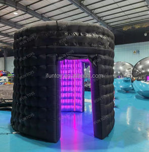 Tenda Gonfiabile LED a 360 Gradi per Eventi e Feste, Materiale Oxford Nero, Cabina Fotografica Personalizzabile, Compatibile con Nightclub, Foto Divertenti - Product Image 5